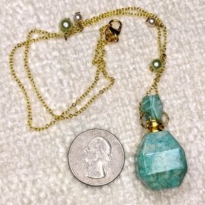 Amazonite Crystal Perfume Pendant